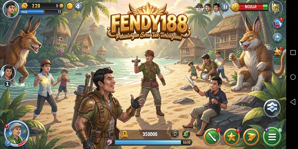 Tangkapan layar dari FENDY188 menampilkan aksi dan eksplorasi di dunia petualangan.