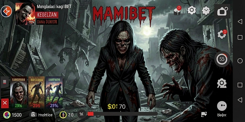 Tangkapan layar gameplay MAMIBET yang menakutkan dengan elemen horor yang mendalam.
