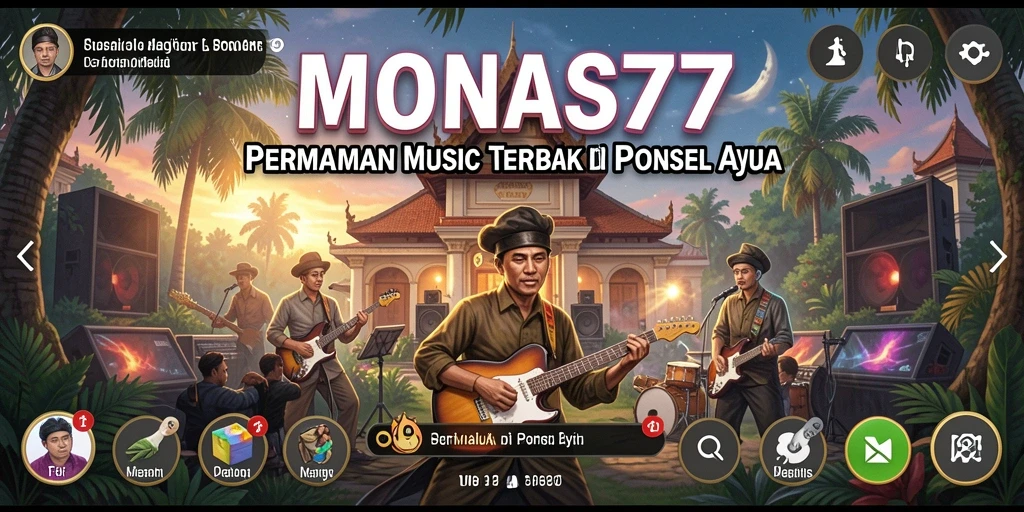 Screenshot gameplay MONAS77 yang menampilkan serunya bermain musik.