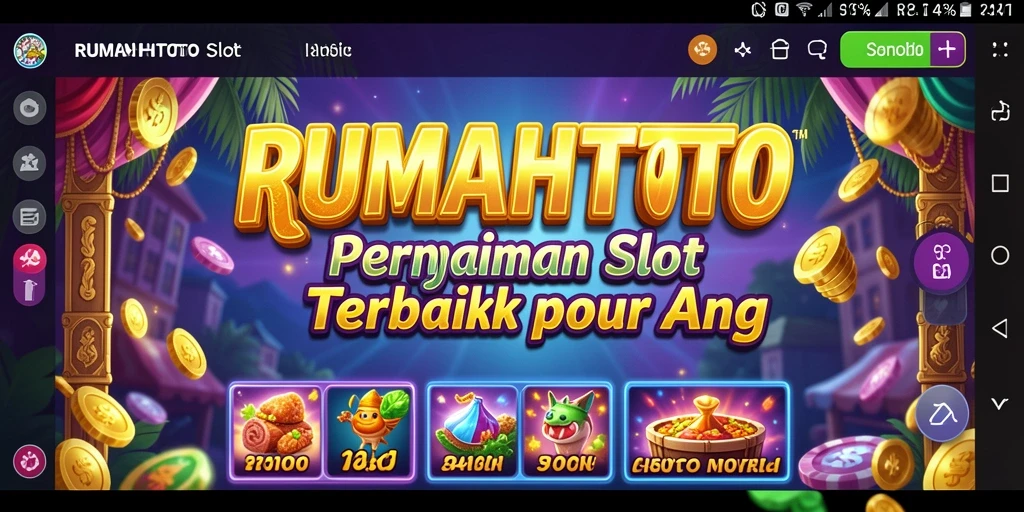 Tampilan screenshot RUMAHTOTO dengan gameplay Slot yang mendebarkan.