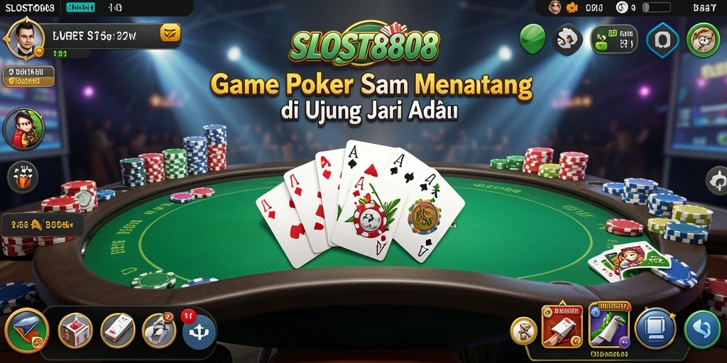 Tampilan gameplay seru dalam permainan Poker SLOST8808.
